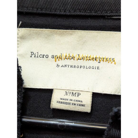 Pilcro and the Letterpress Black Denim Jacket MP Petite Cropped Stretch - Picture 2 of 6